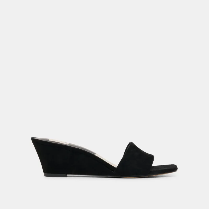 QAILY WEDGES ONYX SUEDE made by Dolce Vita