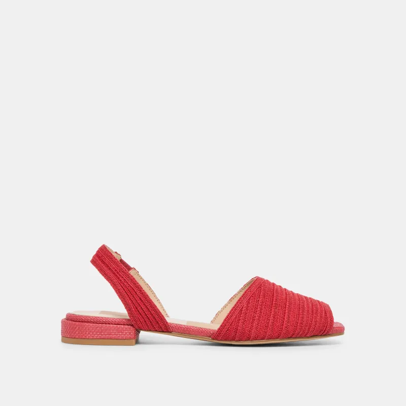 MARZY SANDALS RED RAFFIA made by Dolce Vita