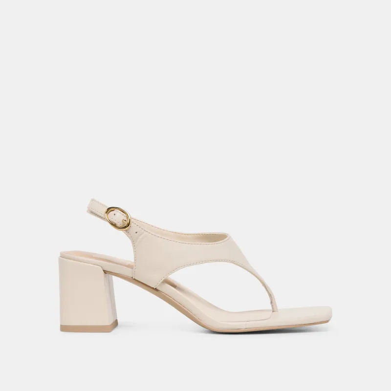 YVES HEELS IVORY LEATHER made by Dolce Vita