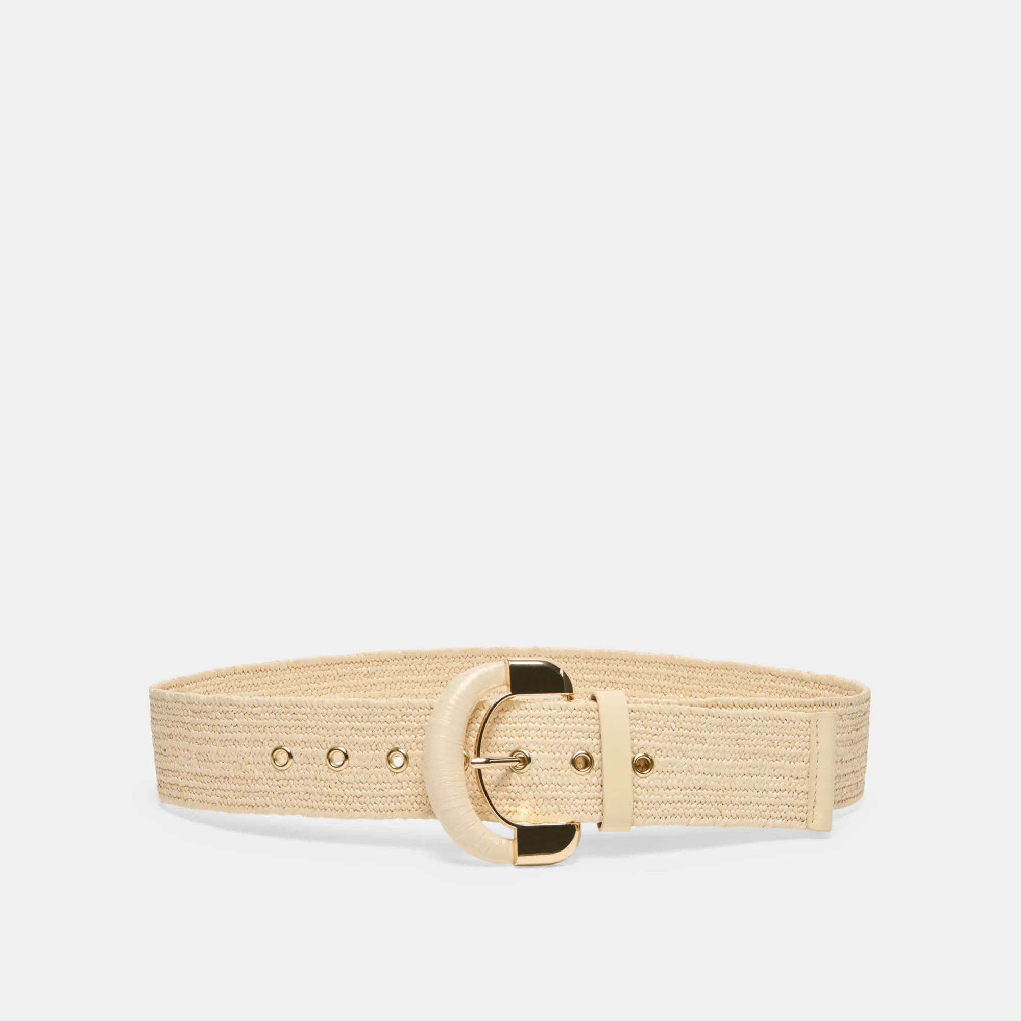 RAFFIA OVERSIZED BUCKLE BELT NATURAL sold by Dolce Vita