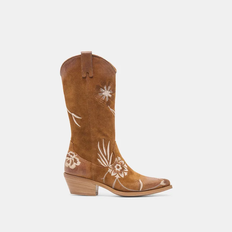 BRANDO BOOTS TAN SUEDE made by Dolce Vita