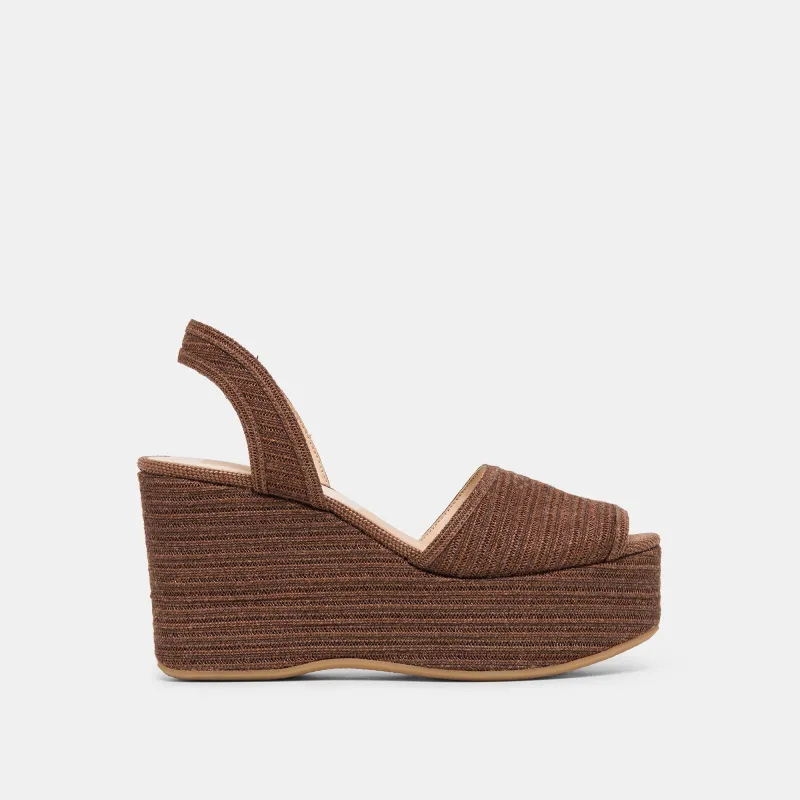 AKERA WEDGES COCOA RAFFIA made by Dolce Vita