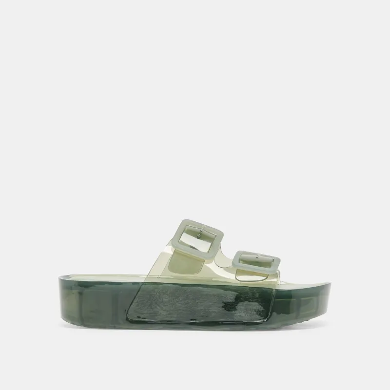 JULIO X SANDALS OLIVE VINYL made by Dolce Vita