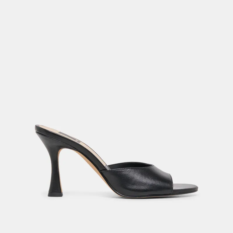 ROSHA HEELS BLACK LEATHER made by Dolce Vita