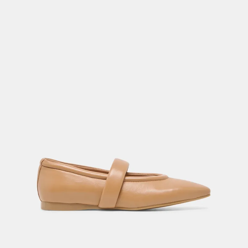 FERA BALLET FLATS TAN LEATHER made by Dolce Vita