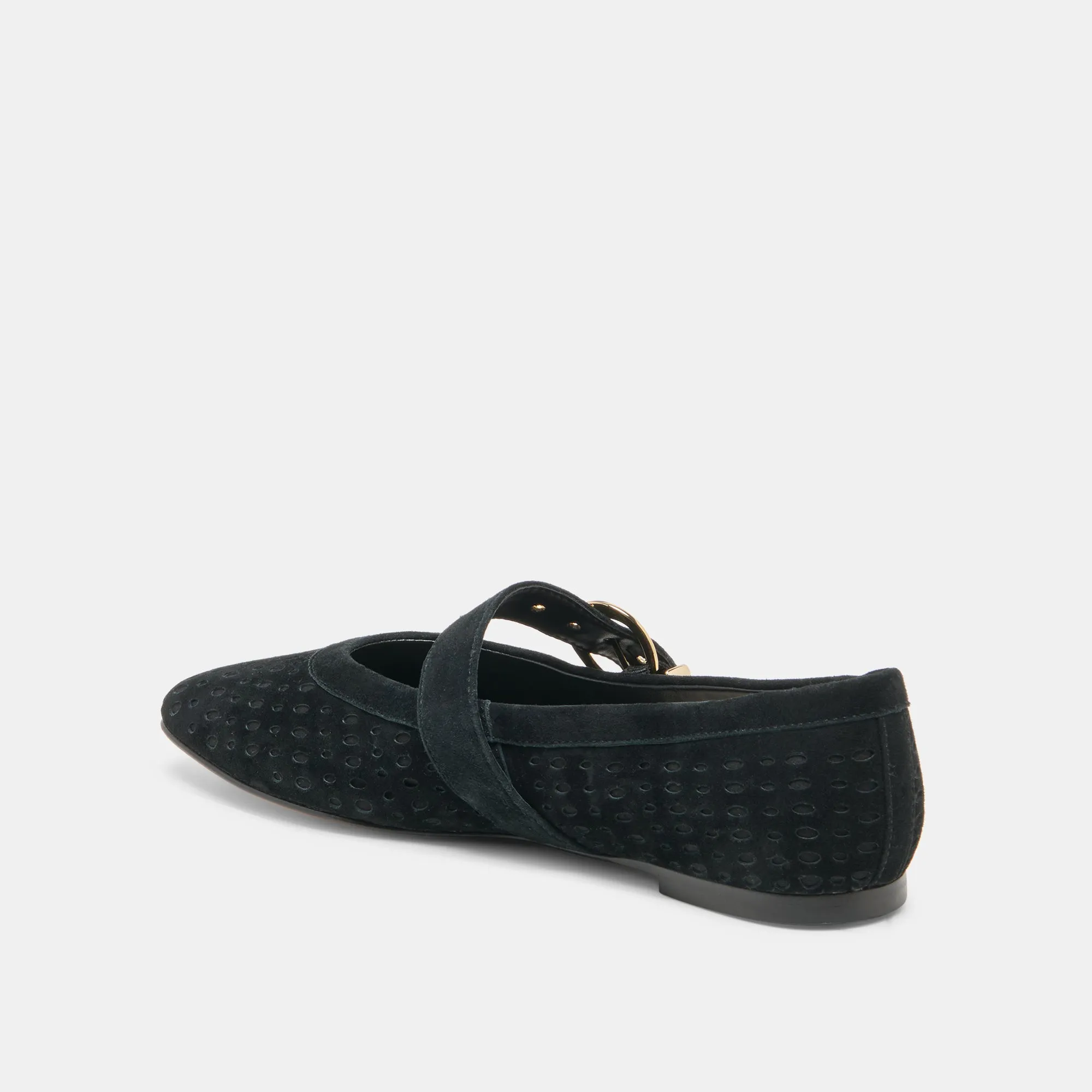 MIKELA BALLET FLATS ONYX PERFORATED SUEDE sold by Dolce Vita product image thumbnail 5