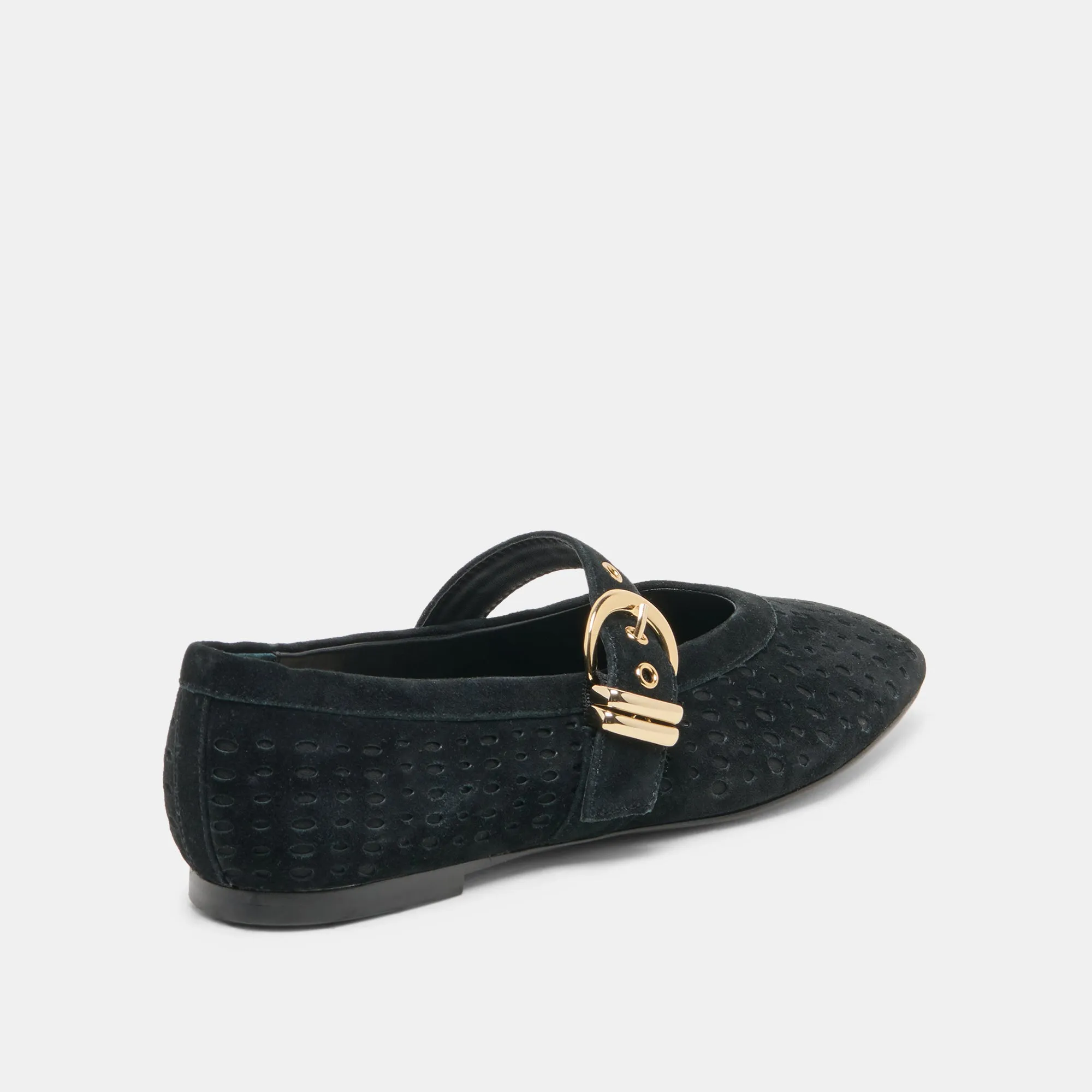MIKELA BALLET FLATS ONYX PERFORATED SUEDE sold by Dolce Vita product image thumbnail 3