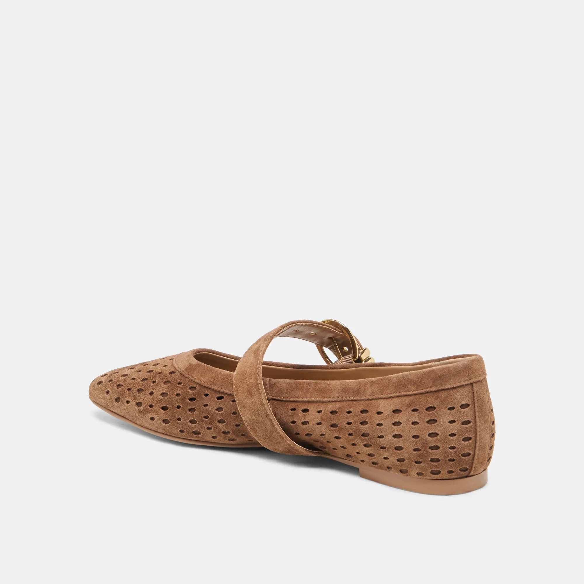 MIKELA BALLET FLATS COCOA PERFORATED SUEDE sold by Dolce Vita product image thumbnail 5