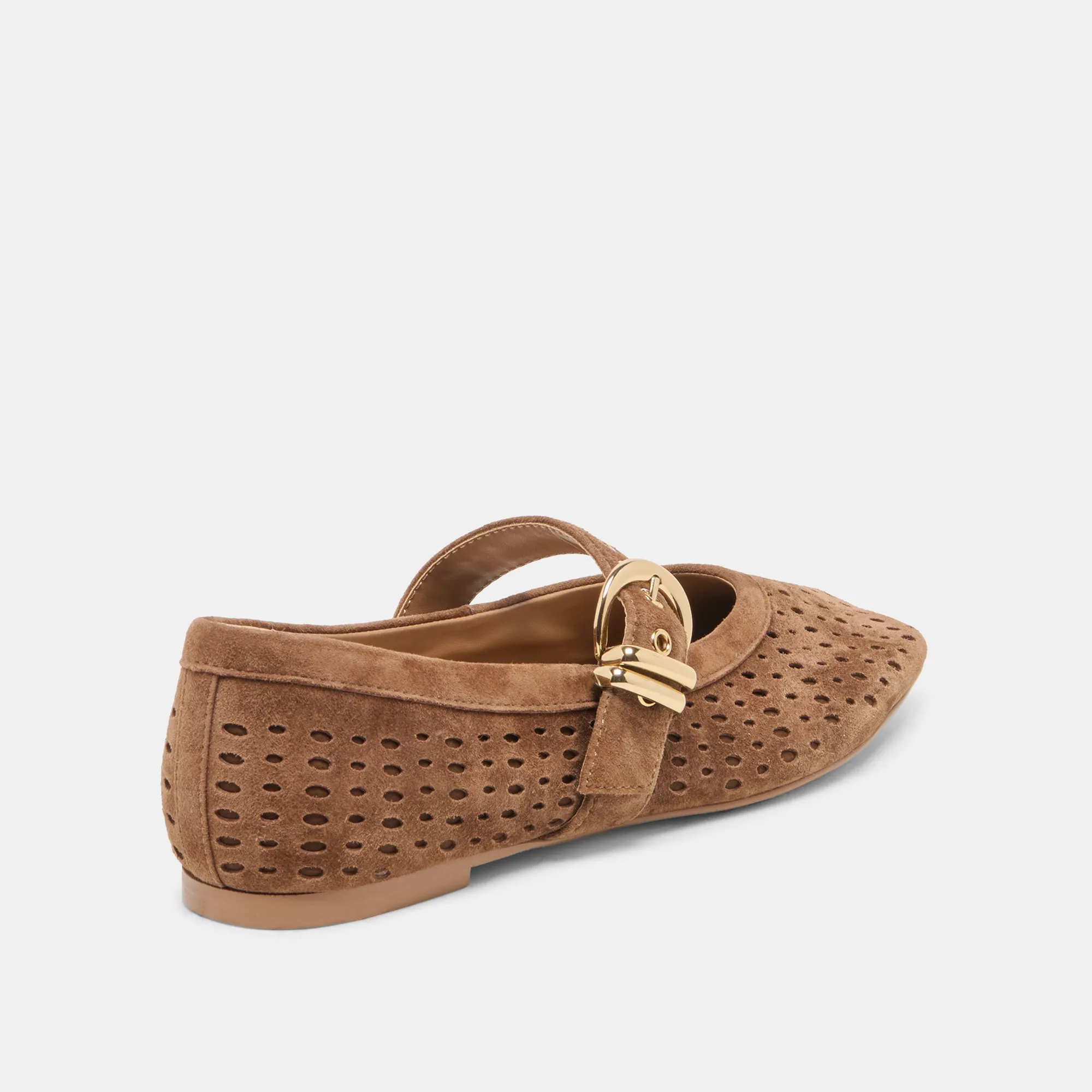 MIKELA BALLET FLATS COCOA PERFORATED SUEDE sold by Dolce Vita product image thumbnail 3