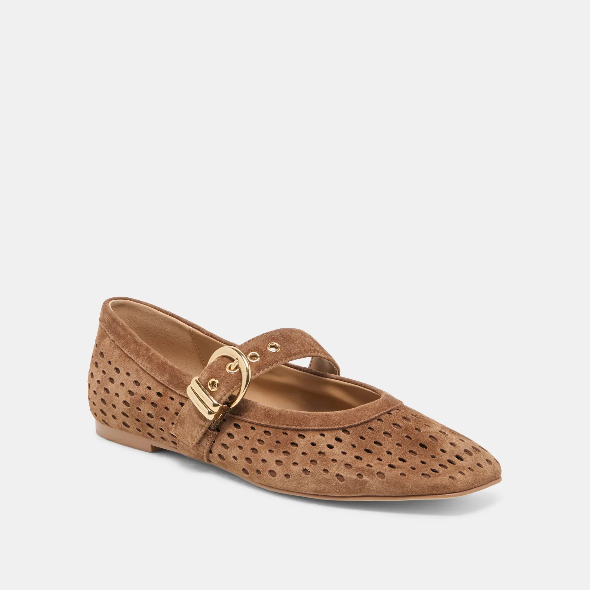 MIKELA BALLET FLATS COCOA PERFORATED SUEDE sold by Dolce Vita product image thumbnail 2