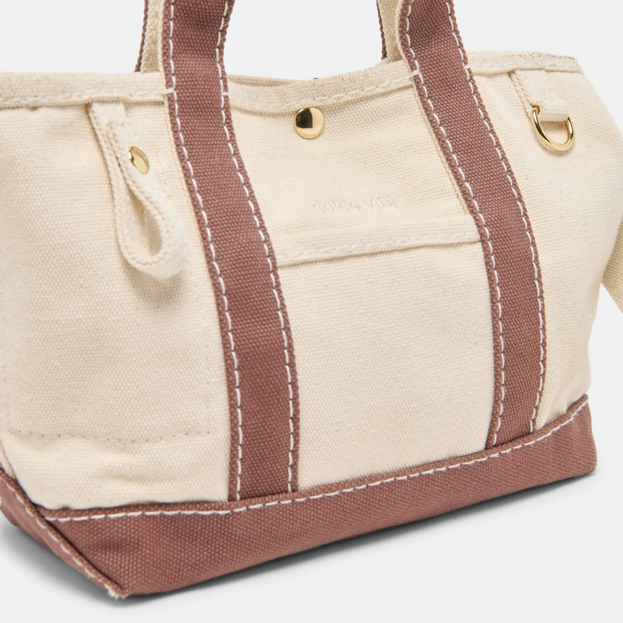 LUNEA HANDBAG NATURAL CHOCOLATE CANVAS sold by Dolce Vita product image thumbnail 3