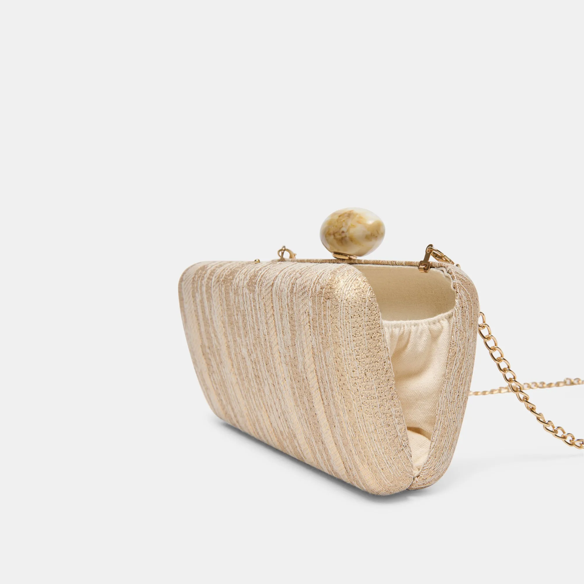NERYS CLUTCH GOLD NATURAL FABRIC sold by Dolce Vita product image thumbnail 4