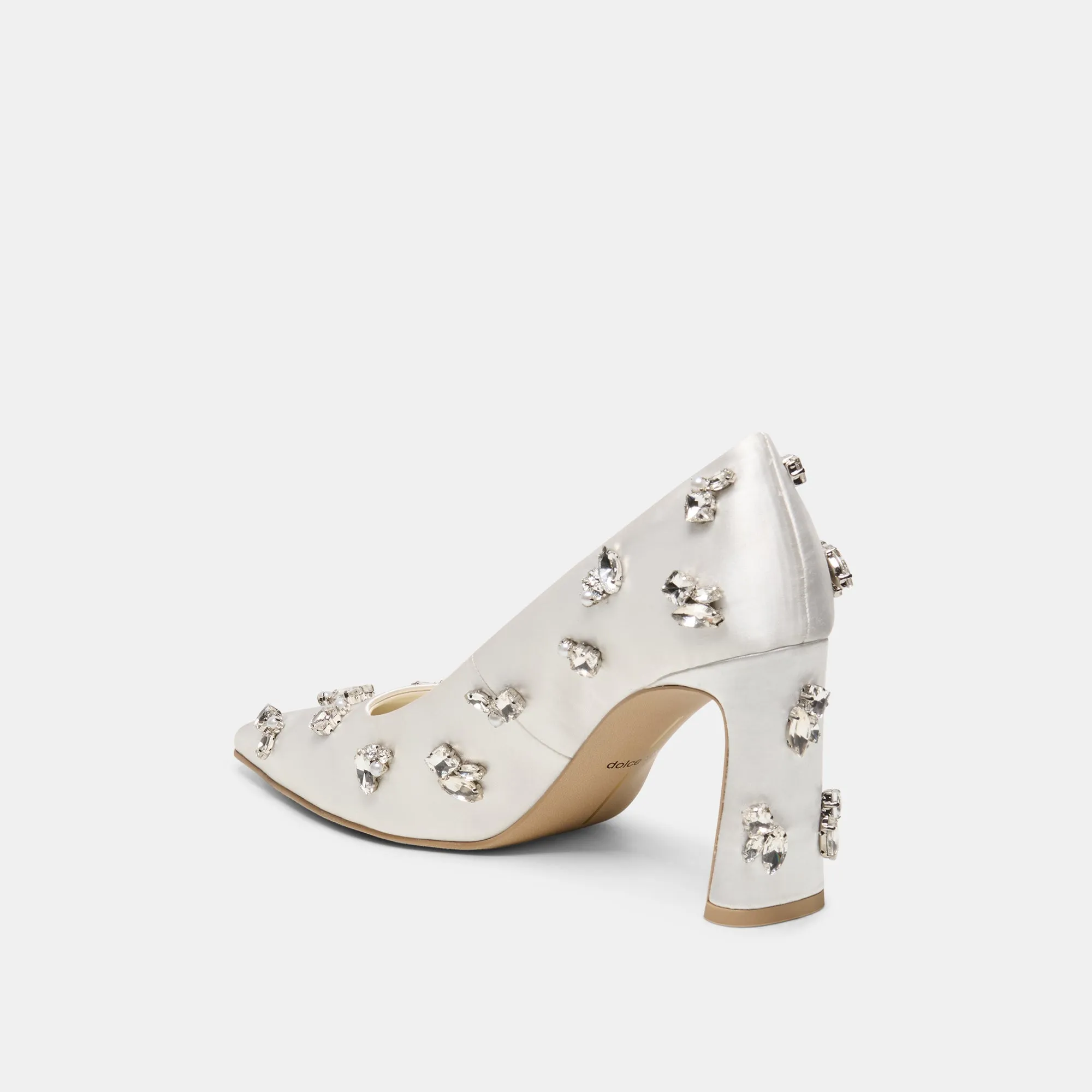 KAYNA RHINESTONE HEELS WHITE SATIN sold by Dolce Vita product image thumbnail 5