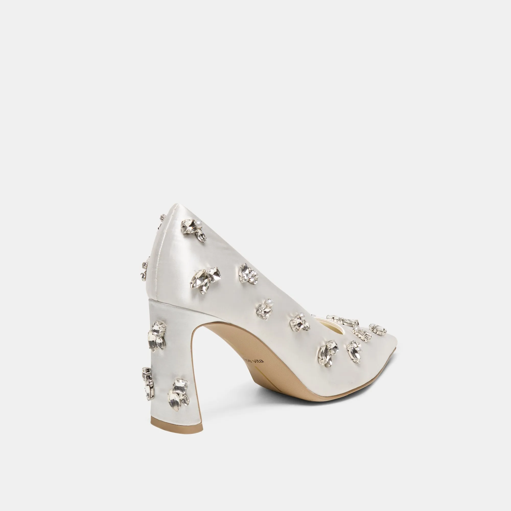 KAYNA RHINESTONE HEELS WHITE SATIN sold by Dolce Vita product image thumbnail 3