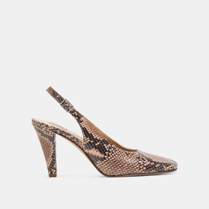 GESSIA HEELS BARK EMBOSSED LEATHER made by Dolce Vita