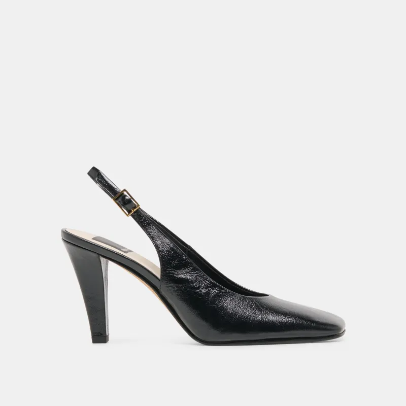 GESSIA HEELS MIDNIGHT LEATHER made by Dolce Vita