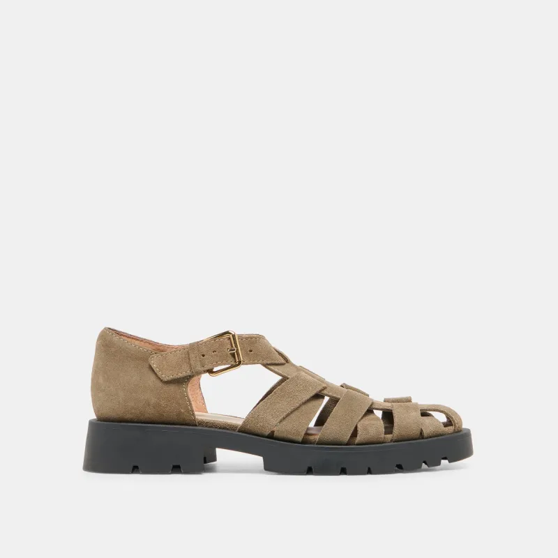 ELSAH FLATS OLIVE SUEDE made by Dolce Vita
