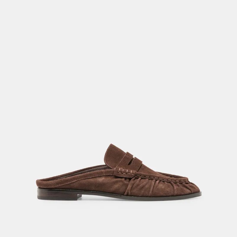 BETZY LOAFERS DK BROWN SUEDE made by Dolce Vita