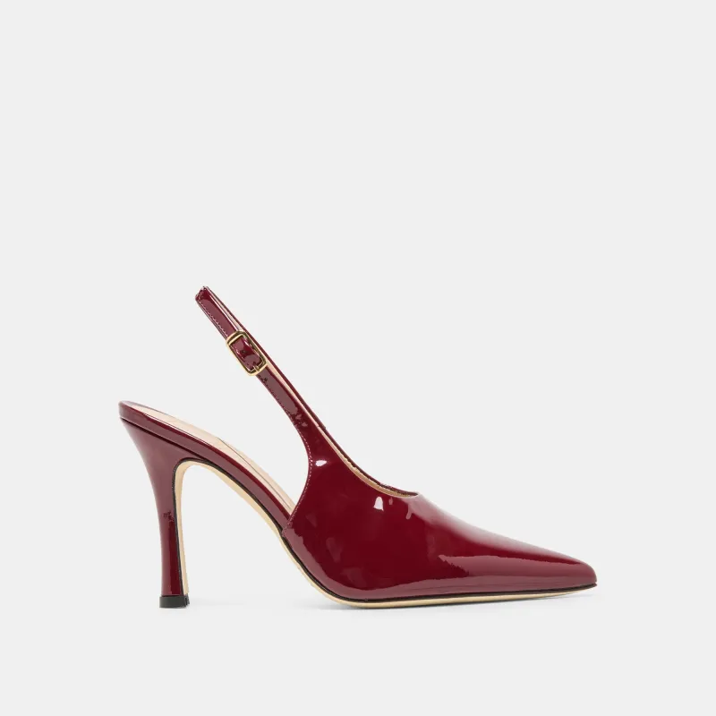 ALINNA HEELS BURGUNDY PATENT LEATHER made by Dolce Vita