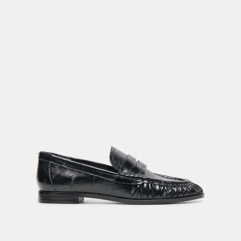 BAXEN LOAFERS NOIR EMBOSSED LEATHER made by Dolce Vita