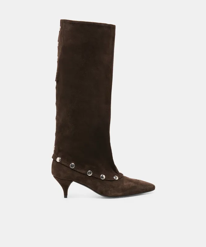 KERA BOOTS DK BROWN SUEDE made by Dolce Vita
