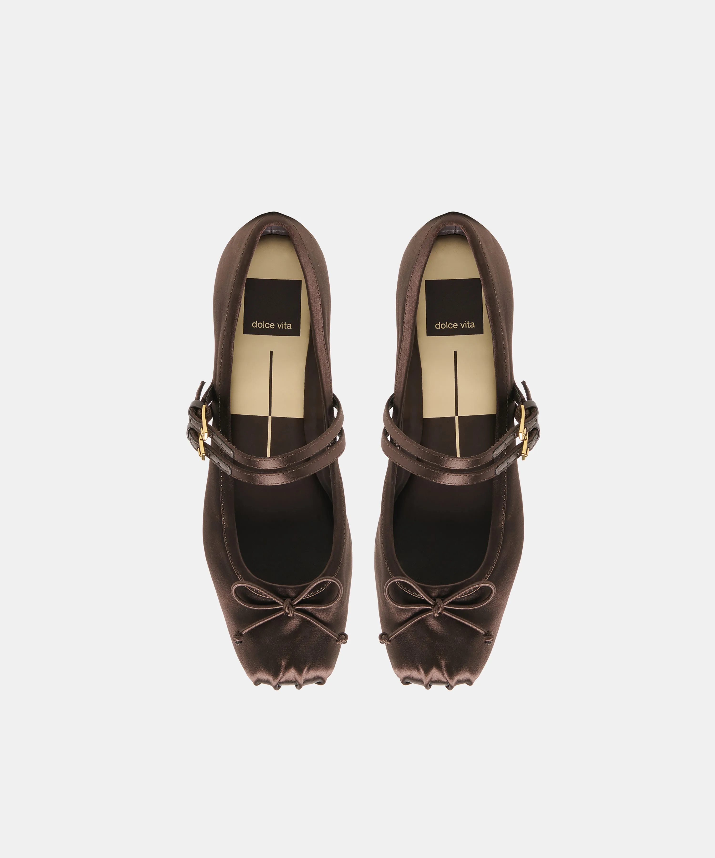 GIBSEN BALLET FLATS DK CHOCOLATE SATIN sold by Dolce Vita product image thumbnail 3