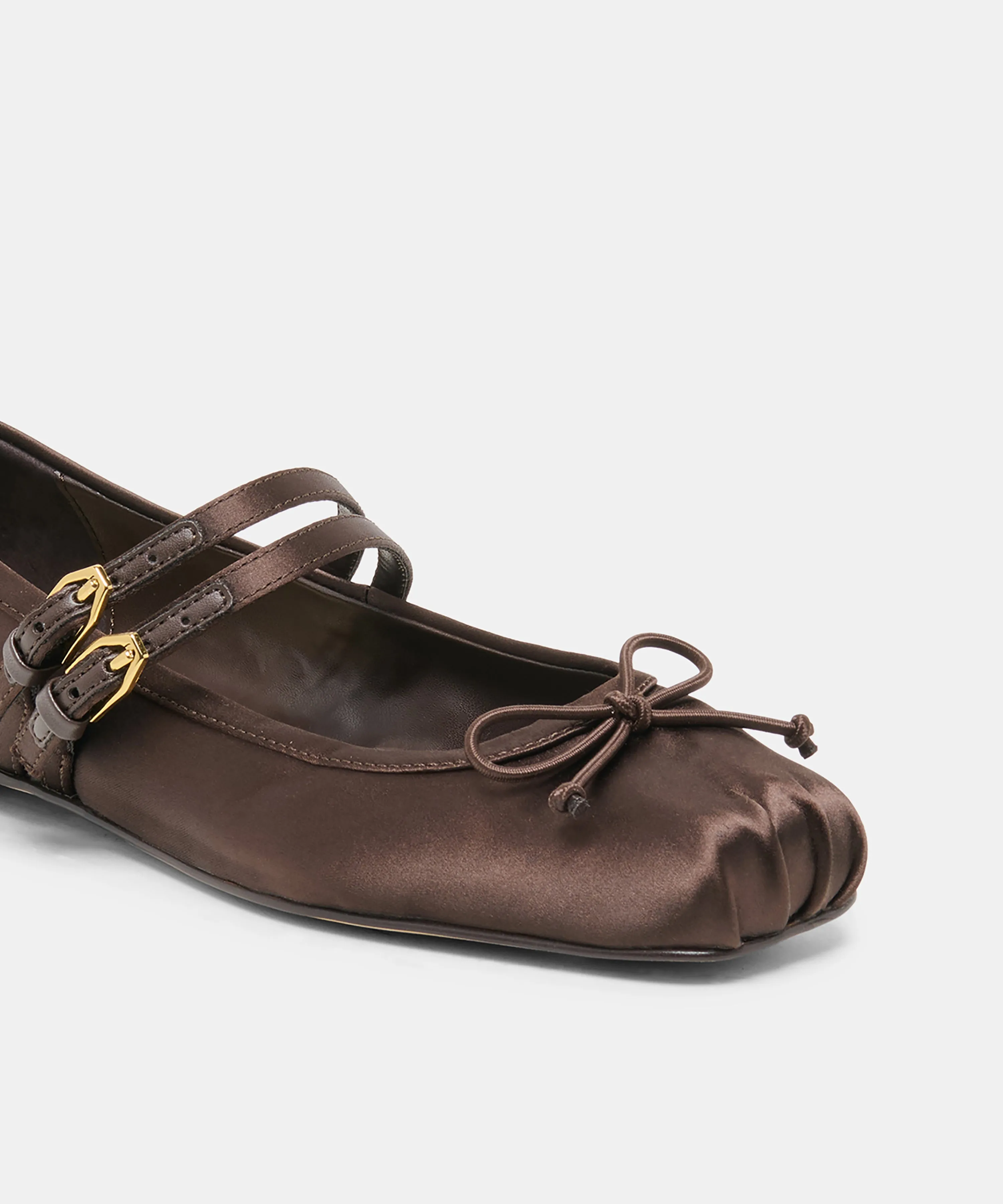 GIBSEN BALLET FLATS DK CHOCOLATE SATIN sold by Dolce Vita product image thumbnail 5