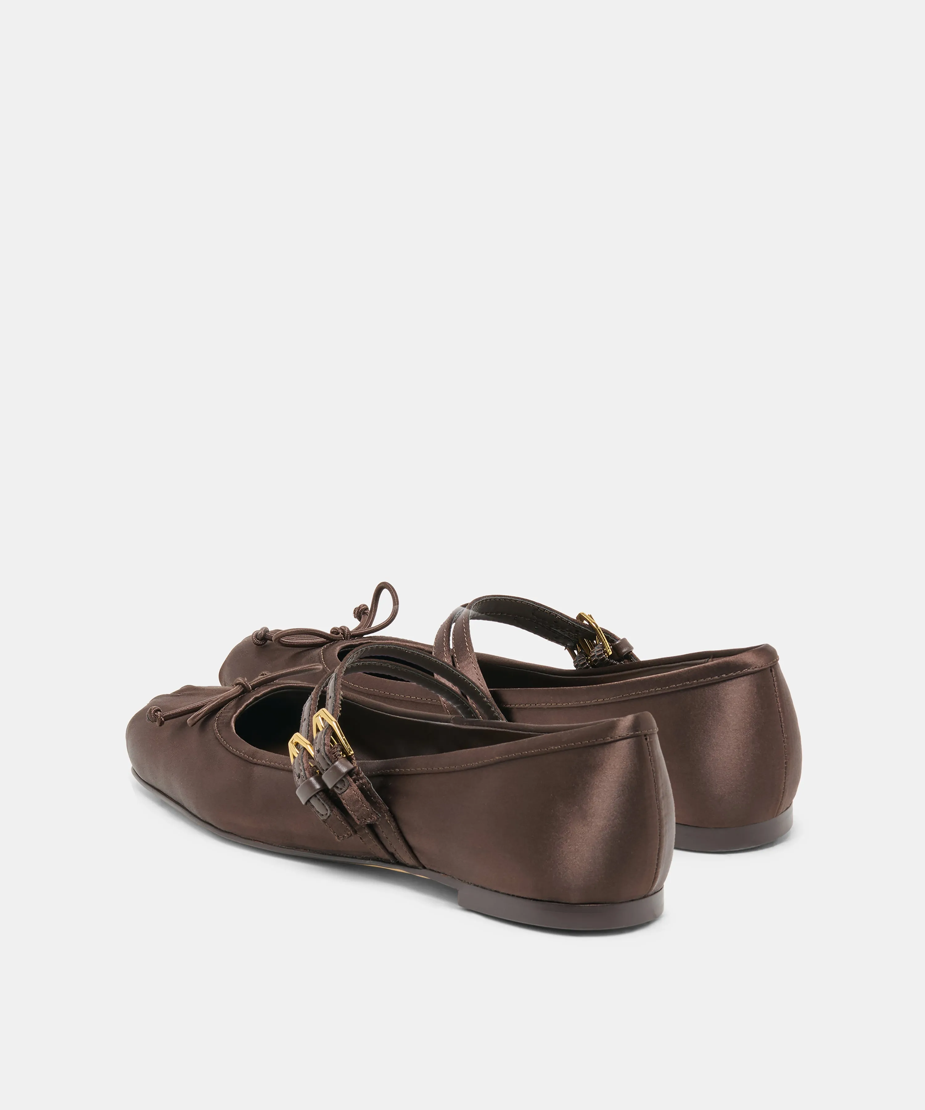 GIBSEN BALLET FLATS DK CHOCOLATE SATIN sold by Dolce Vita product image thumbnail 4