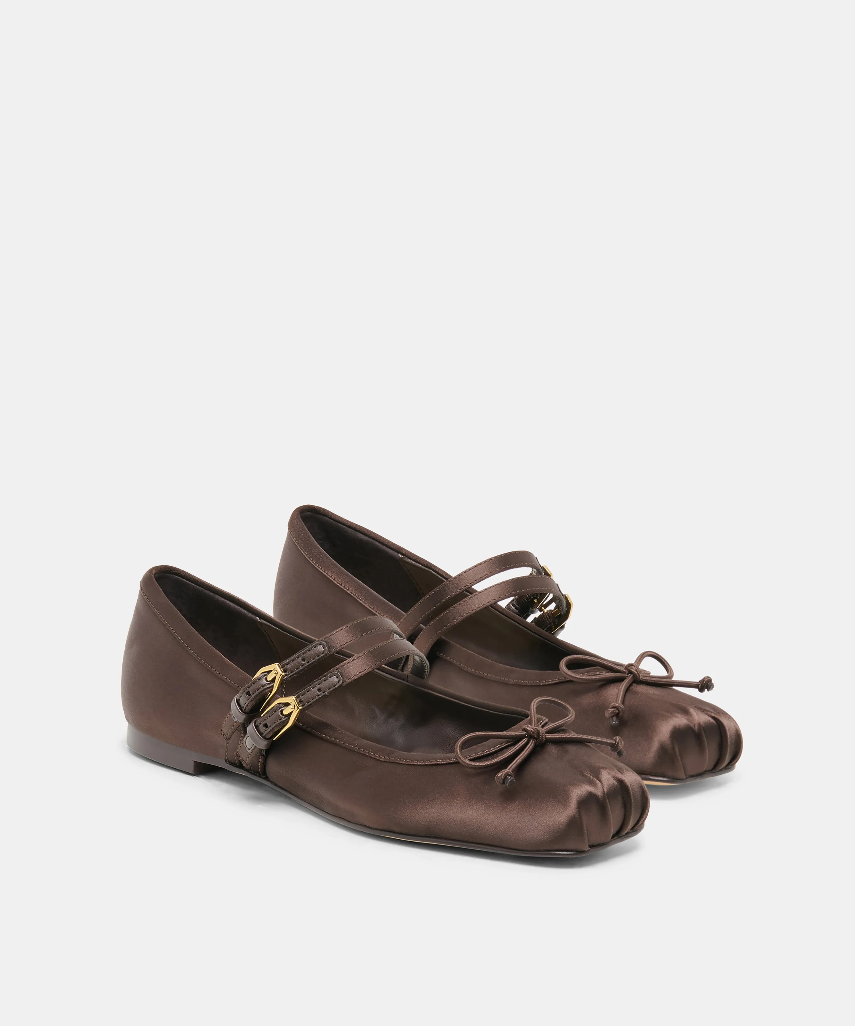 GIBSEN BALLET FLATS DK CHOCOLATE SATIN sold by Dolce Vita product image thumbnail 2