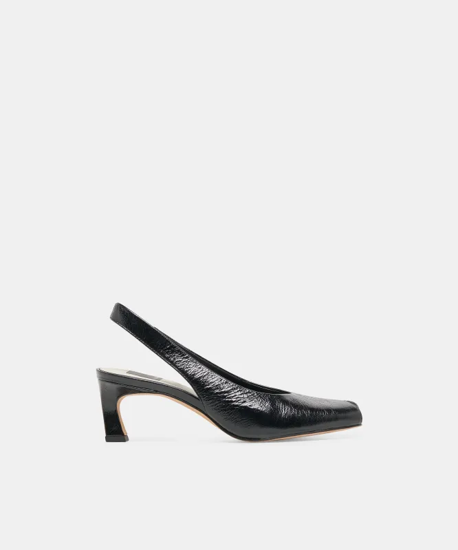 ANABEL HEELS BLACK LEATHER made by Dolce Vita