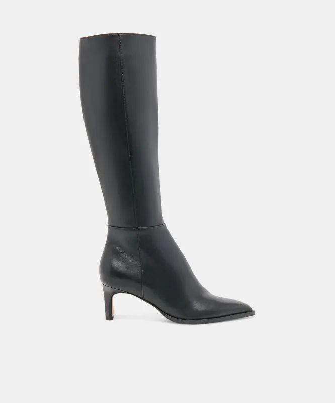 ALIMA NARROW CALF BOOTS BLACK LEATHER made by Dolce Vita