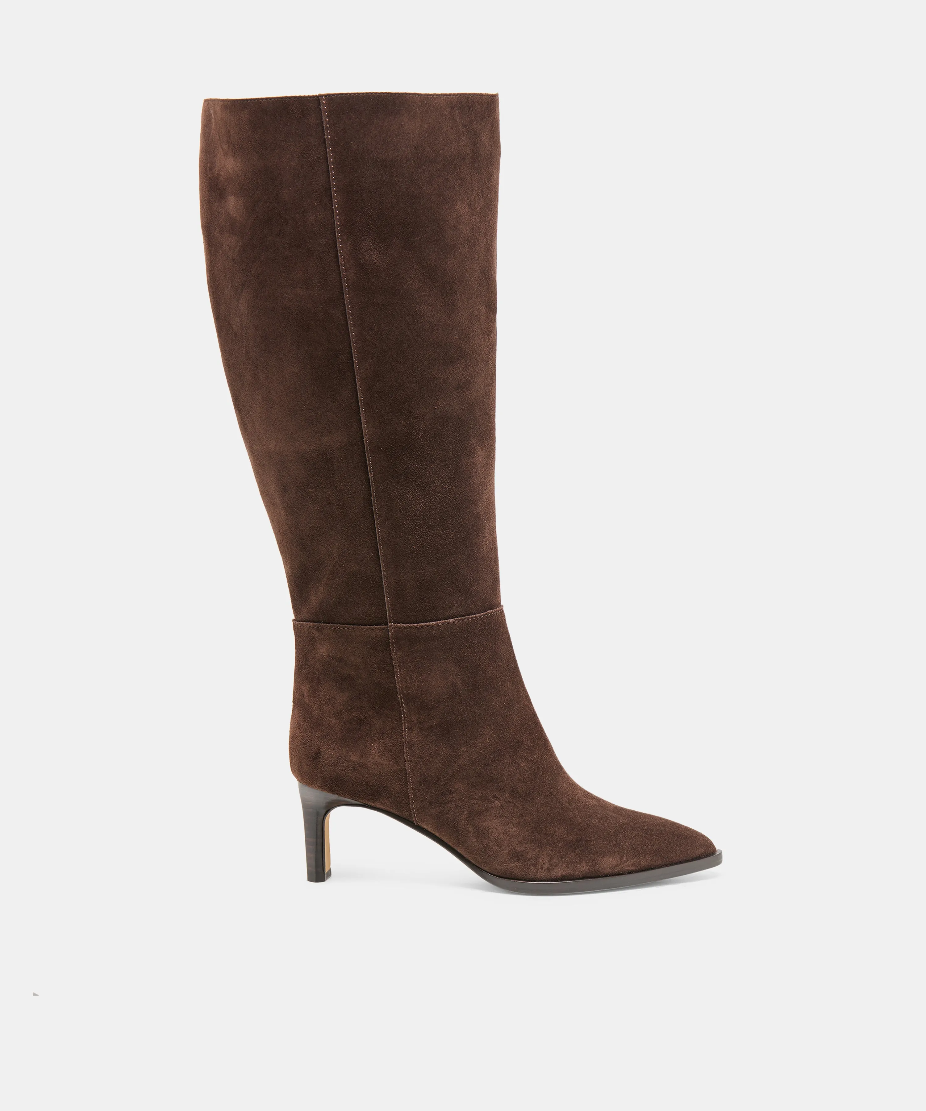 ALIMA EXTRA WIDE CALF BOOTS DK BROWN SUEDE sold by Dolce Vita