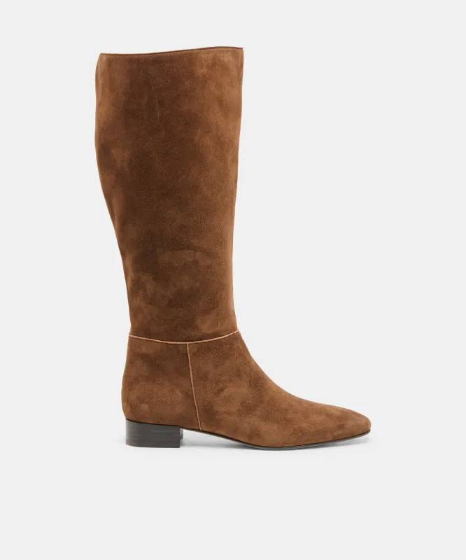 TYWIN WIDE CALF BOOTS COCOA SUEDE made by Dolce Vita