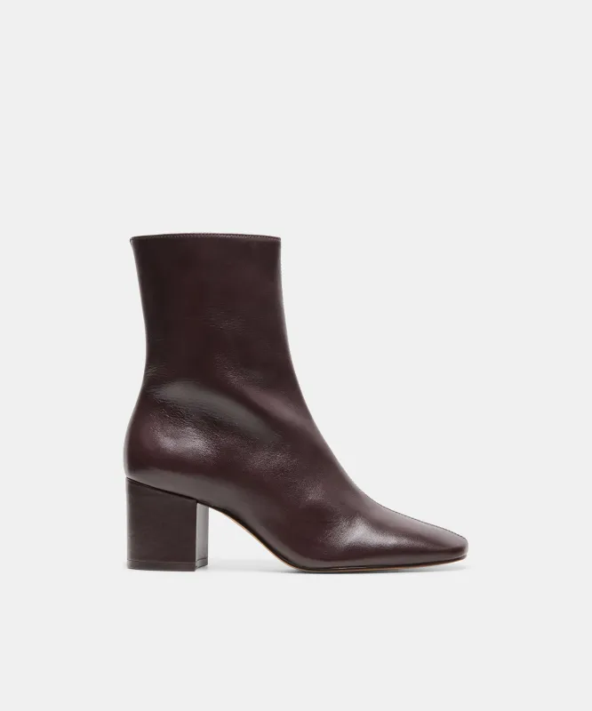 FEYA BOOTIES BLACK CHERRY LEATHER made by Dolce Vita