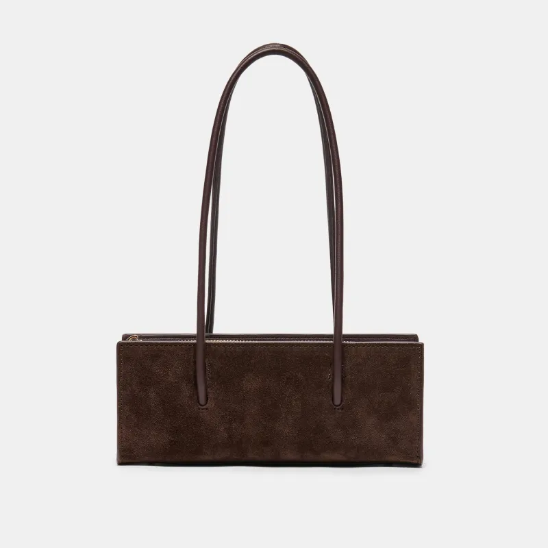 BESTIE HANDBAG ESPRESSO SUEDE made by Dolce Vita