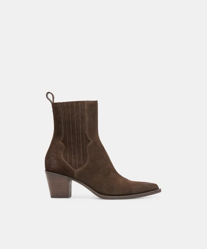 SOLINE H2O BOOTIES ESPRESSO SUEDE made by Dolce Vita