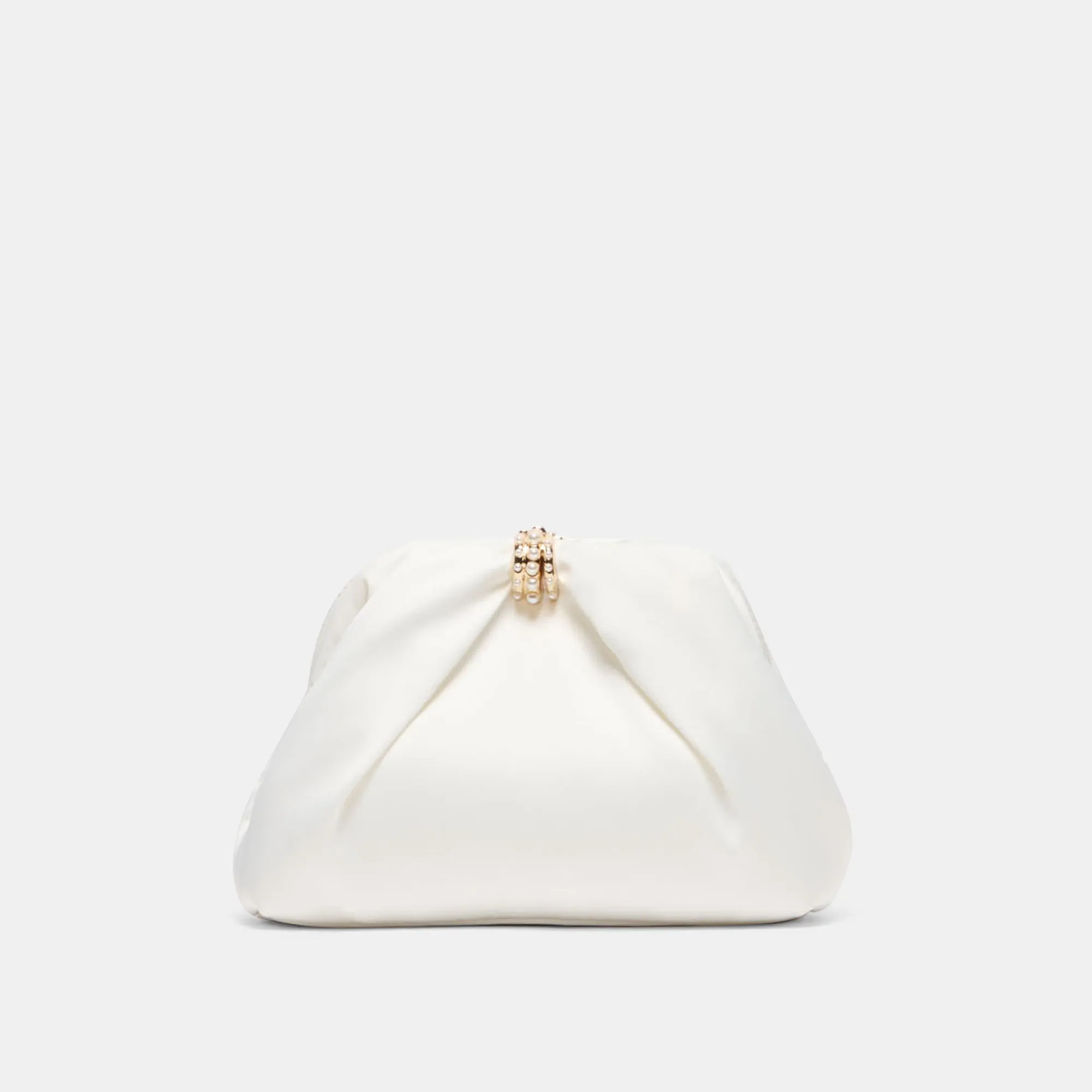 GLEAM CLUTCH WHITE SATIN sold by Dolce Vita product image thumbnail 5