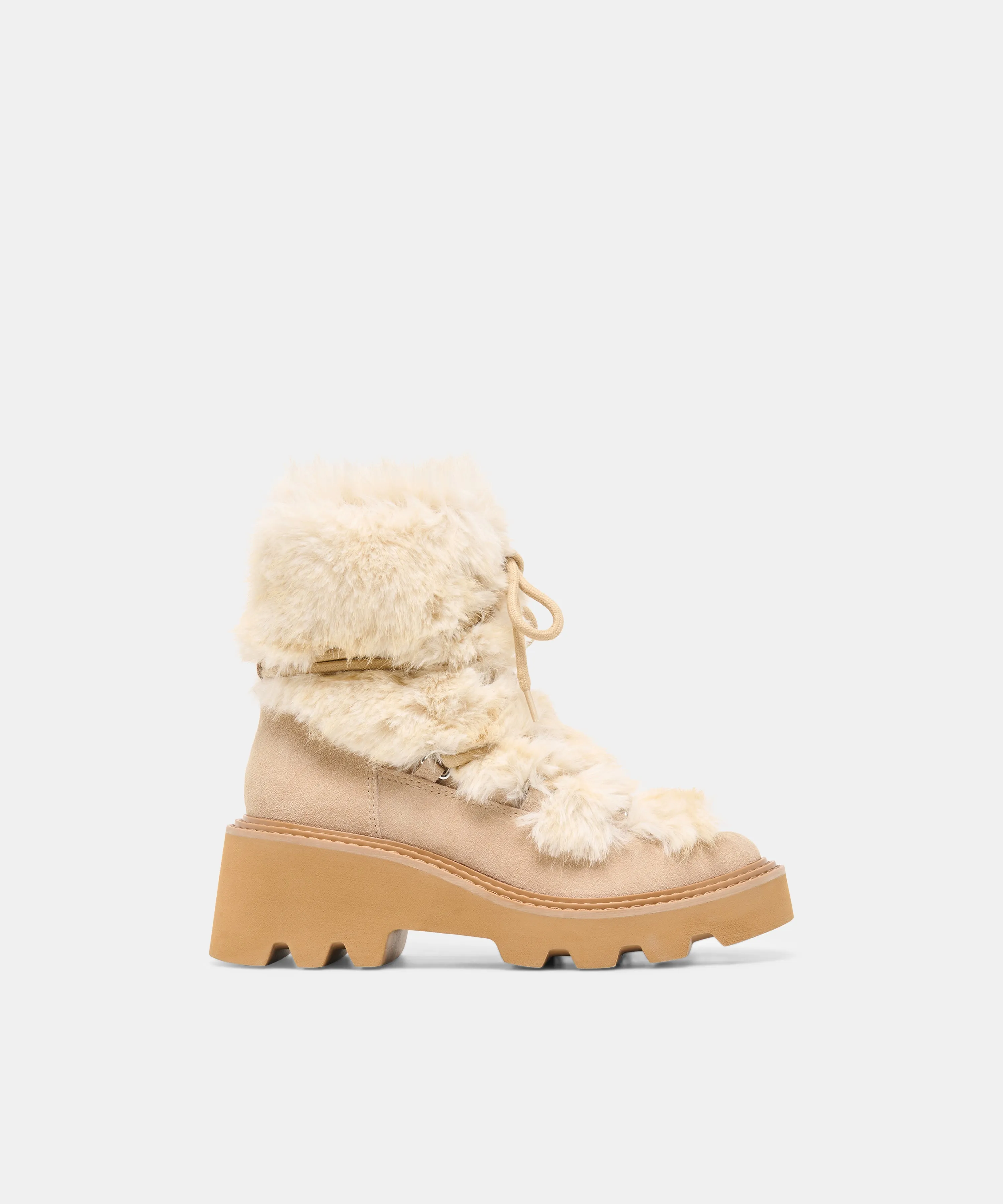 HAWKIN PLUSH BOOTS SAND SUEDE sold by Dolce Vita