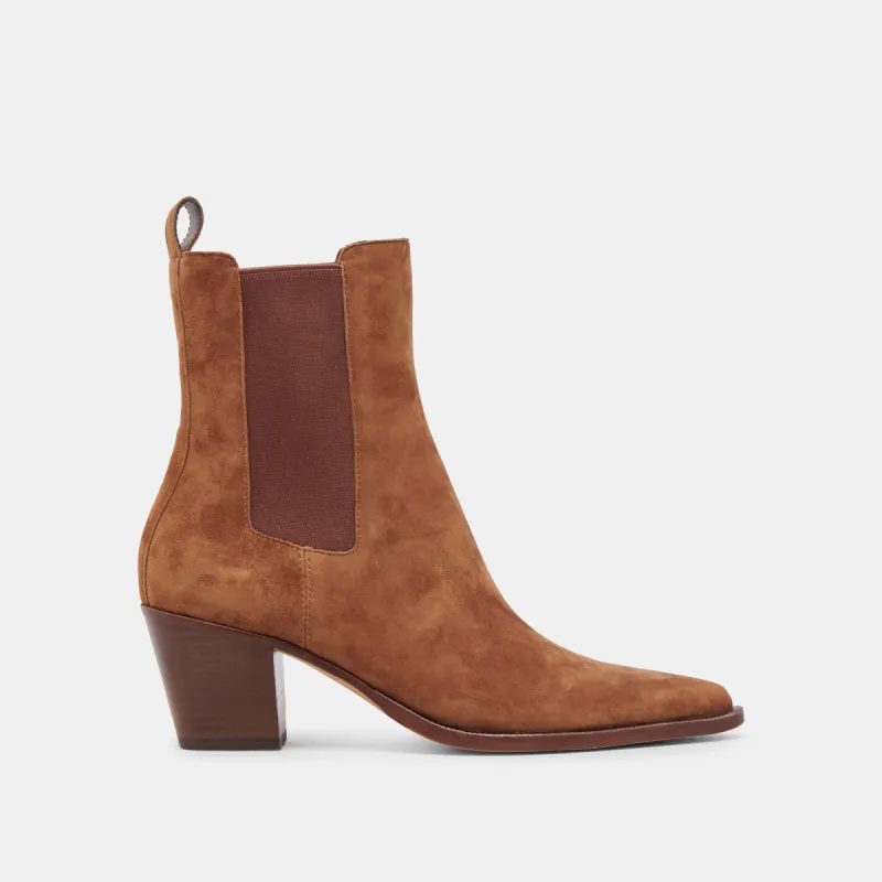 SHADIE H2O WIDE BOOTIES BROWN SUEDE sold by Dolce Vita