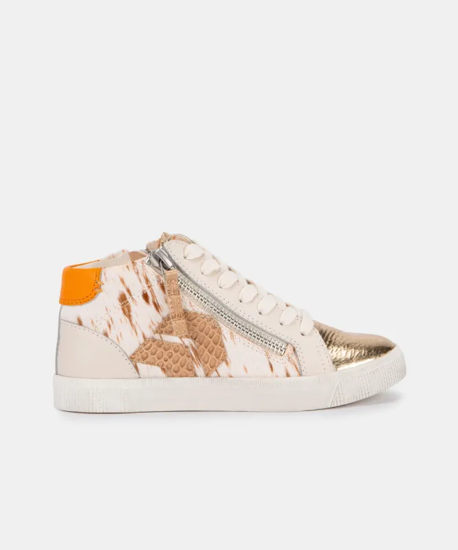 ZONYA SNEAKERS IN FAWN CALF HAIR - re:vita sold by Dolce Vita