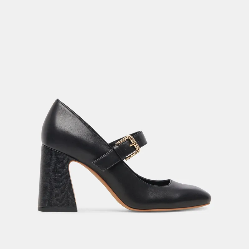 LAKOTA HEELS BLACK LEATHER sold by Dolce Vita