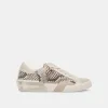 ZINA SNEAKERS BLACK WHITE EMBOSSED SNAKE sold by Dolce Vita