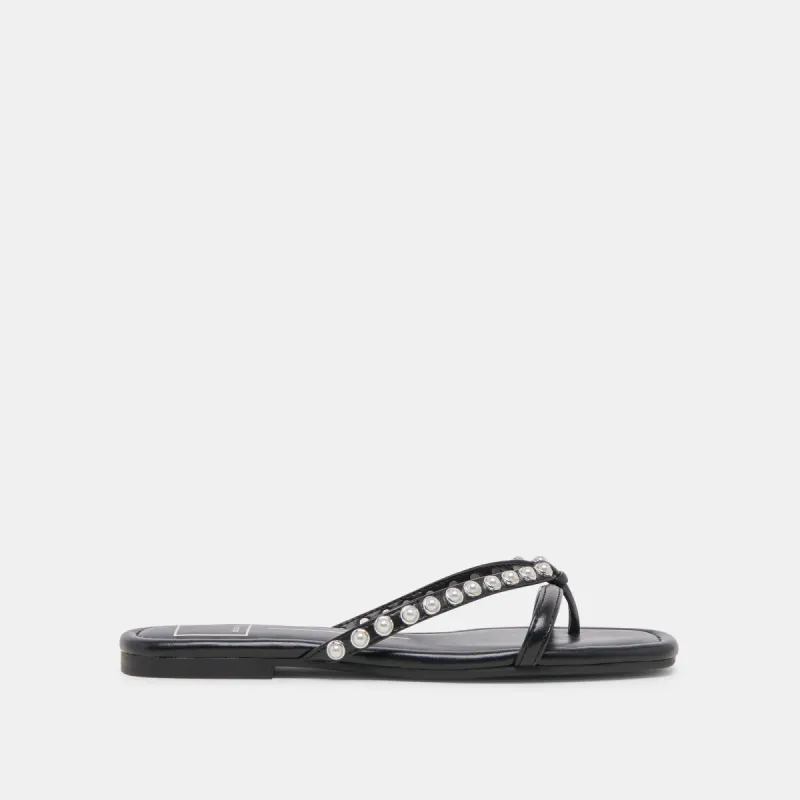 LUCCA PEARL SANDALS BLACK PEARLS sold by Dolce Vita
