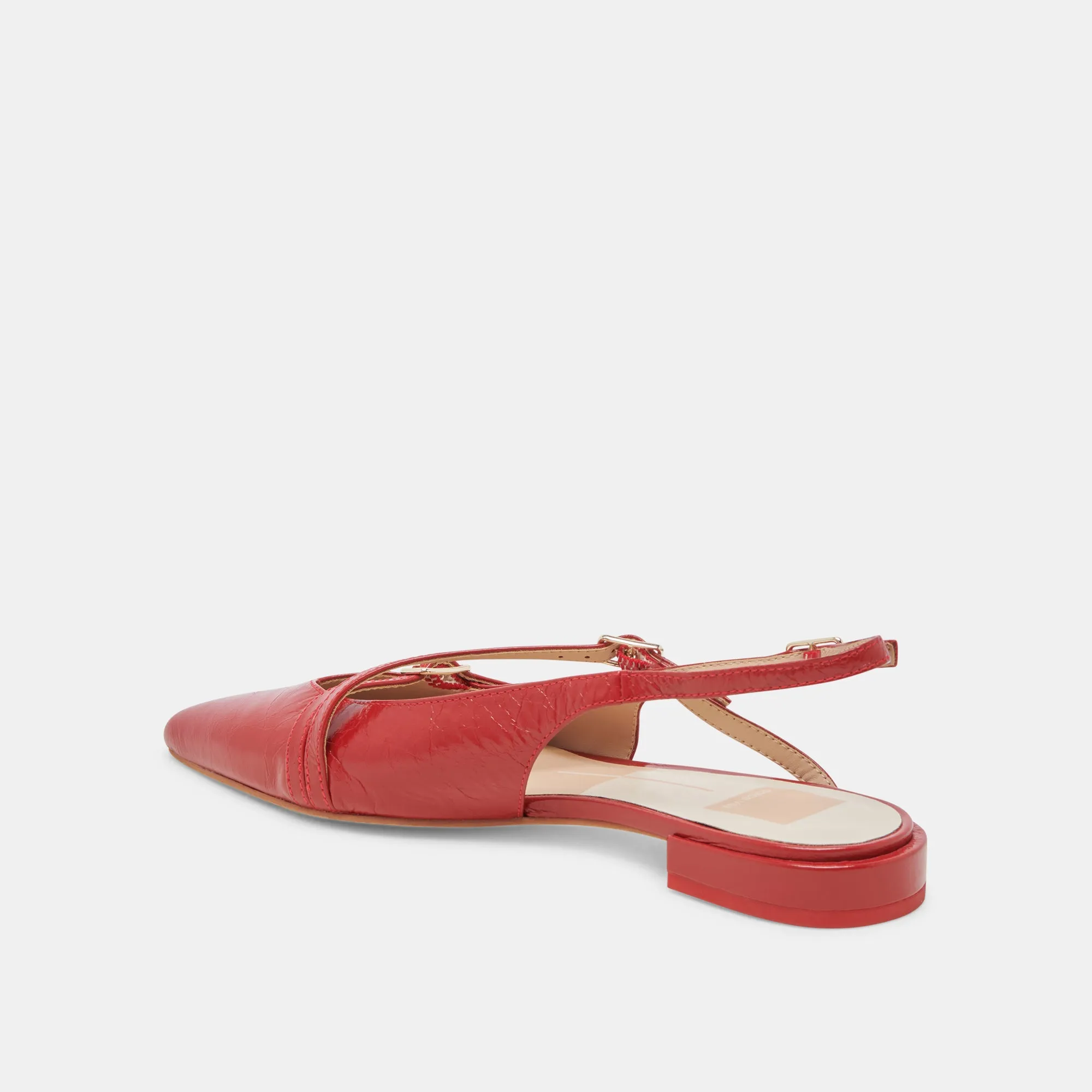 PAMLA WIDE FLATS RED CRINKLE PATENT sold by Dolce Vita product image thumbnail 5