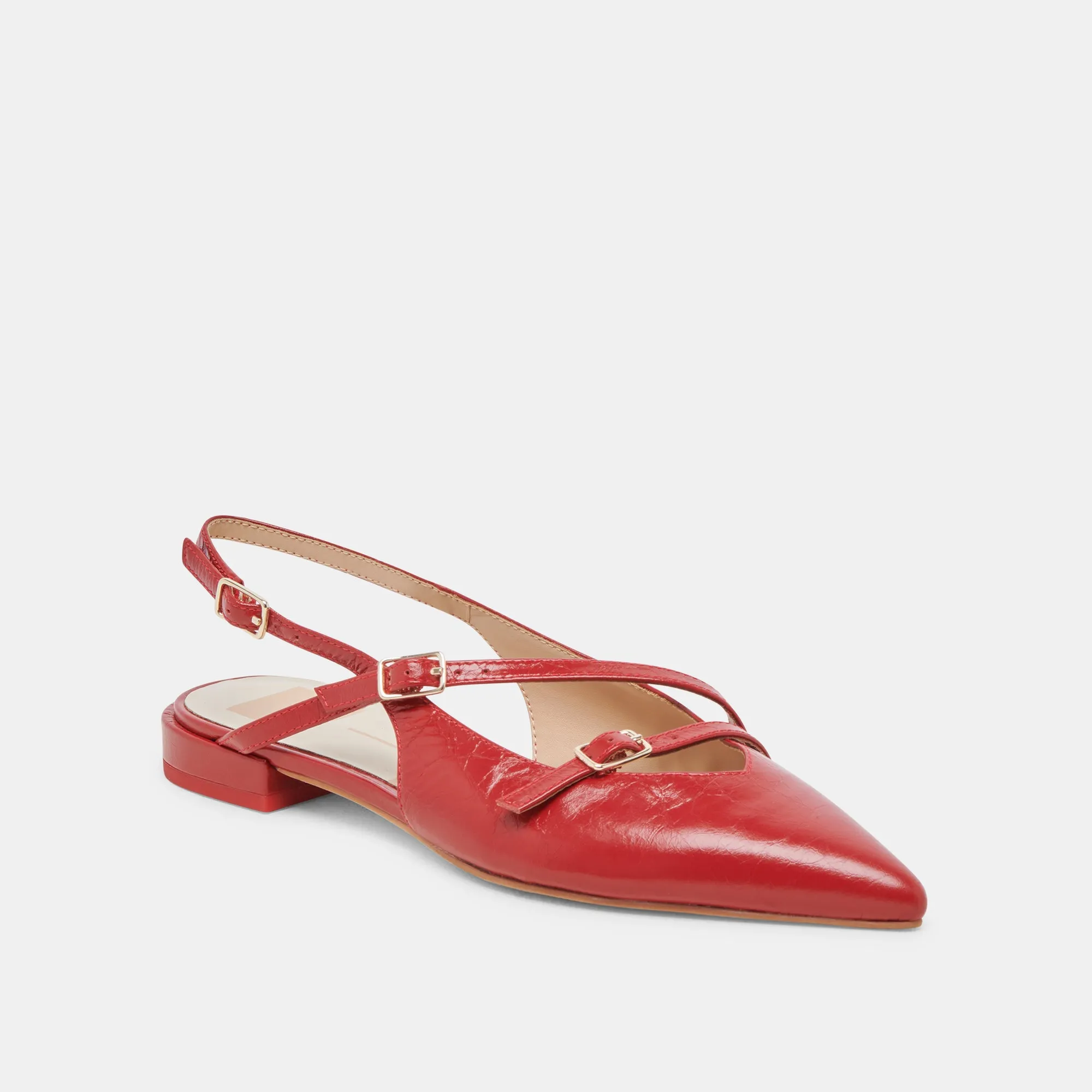 PAMLA WIDE FLATS RED CRINKLE PATENT sold by Dolce Vita product image thumbnail 2