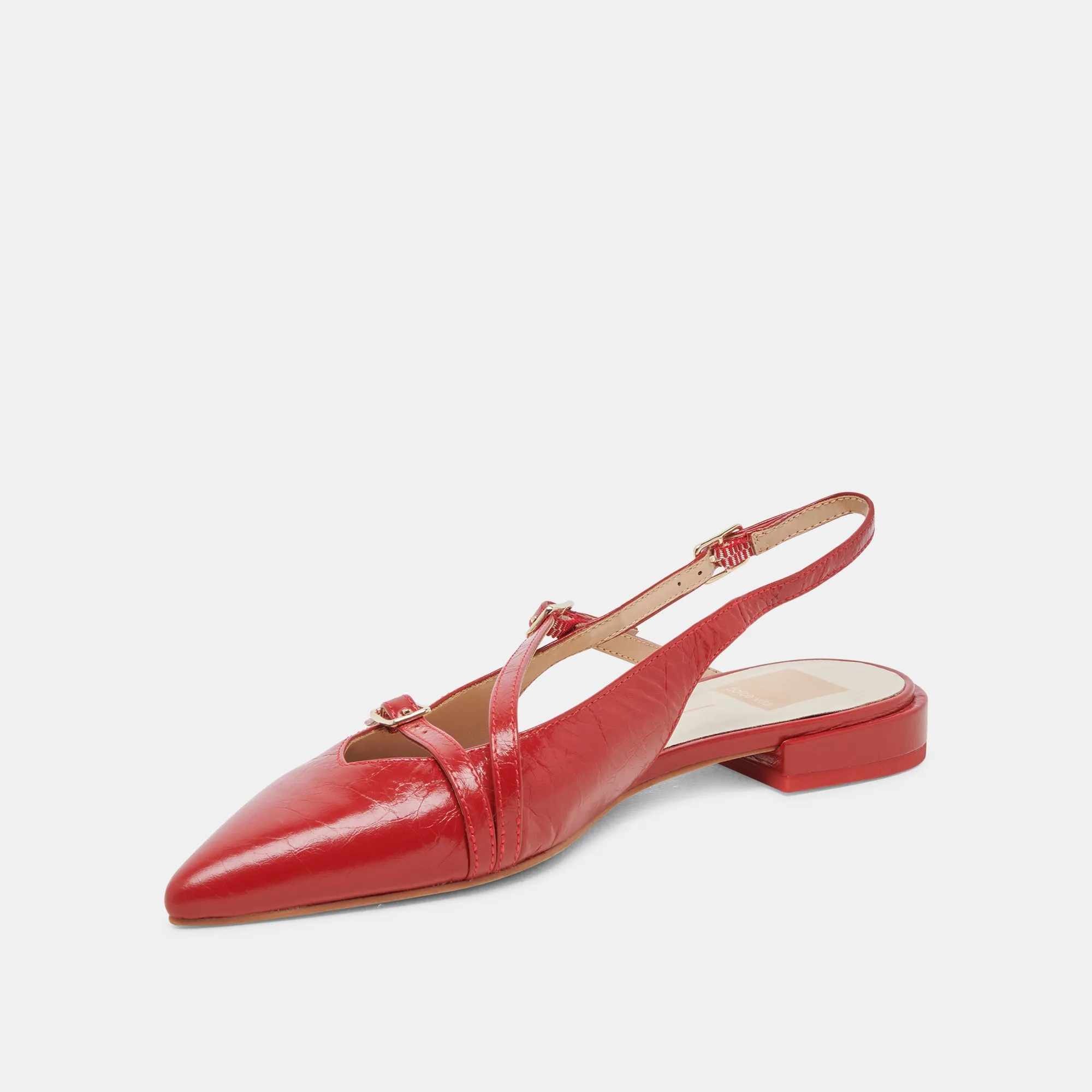 PAMLA WIDE FLATS RED CRINKLE PATENT sold by Dolce Vita product image thumbnail 4