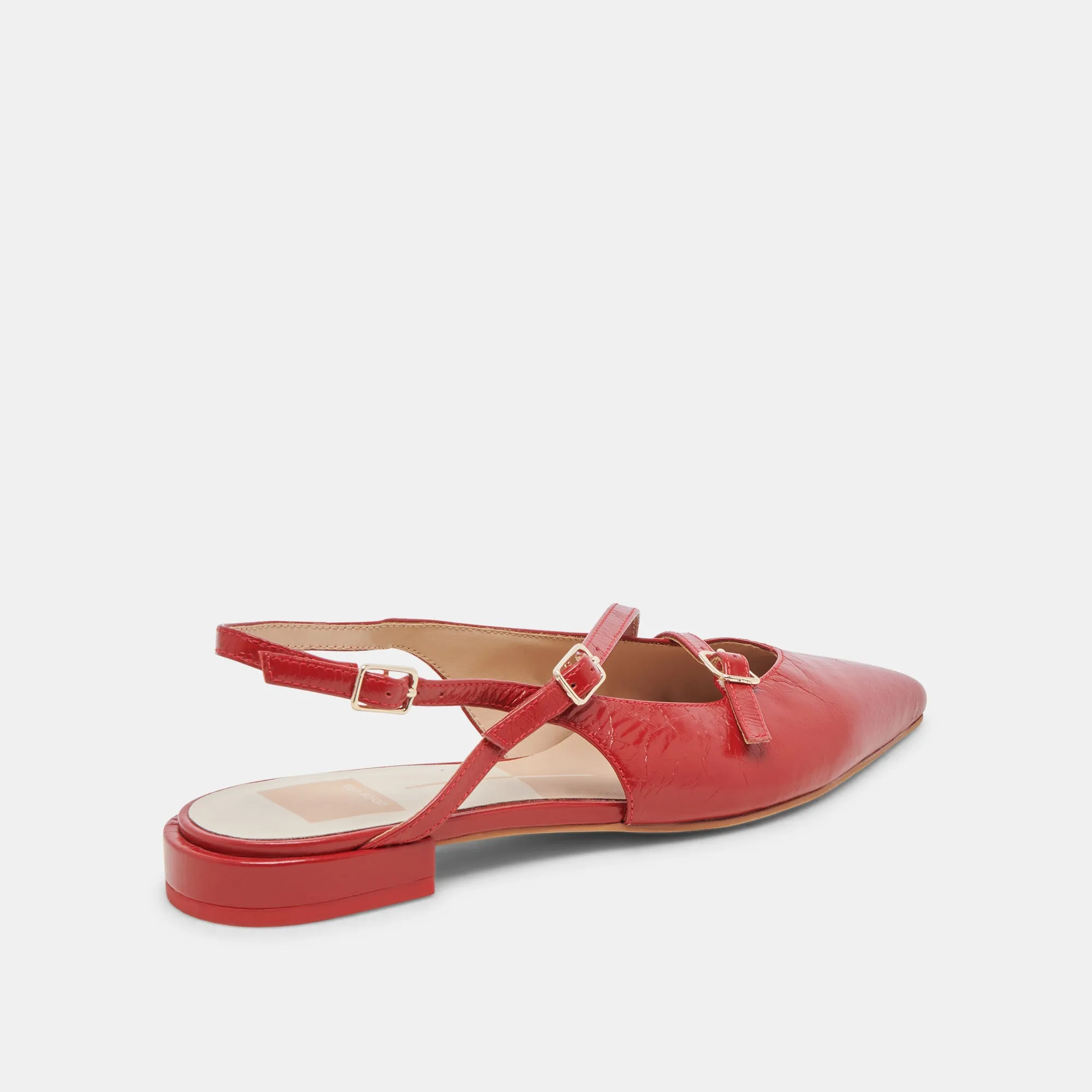 PAMLA WIDE FLATS RED CRINKLE PATENT sold by Dolce Vita product image thumbnail 3
