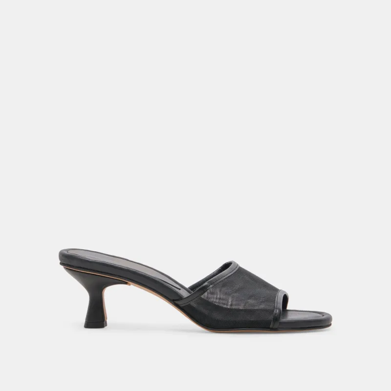 MEEZA HEELS ONYX MESH sold by Dolce Vita