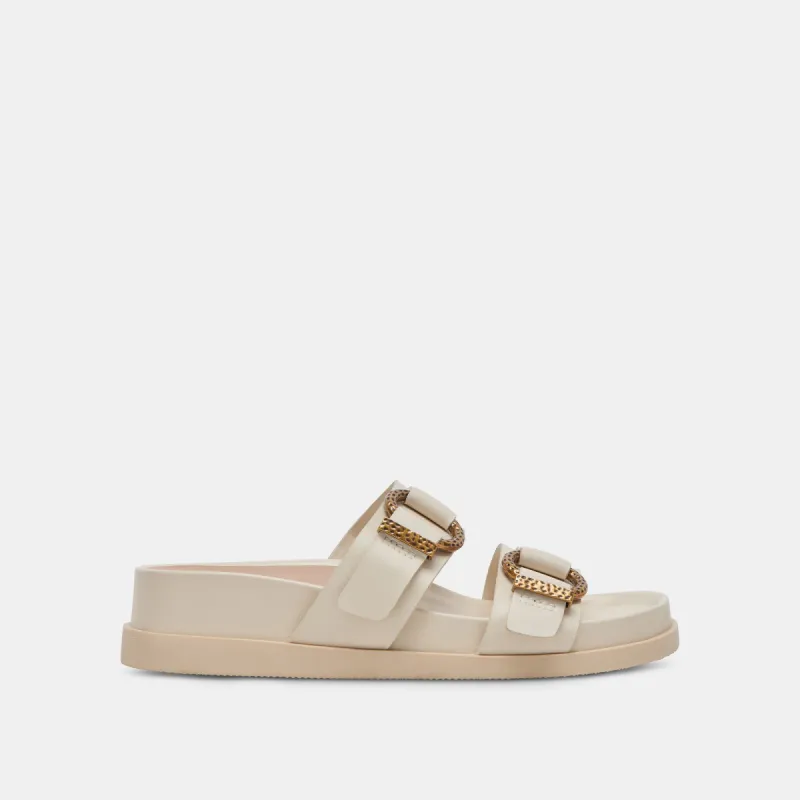 SOYA SANDALS WHITE LEATHER sold by Dolce Vita