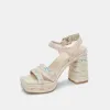 ANIRA PEARL HEELS PINK FLORAL PEARLS sold by Dolce Vita
